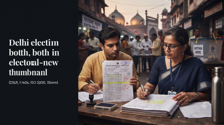 Delhi SIR Voter Deletions in Chandni Chowk: Congress Plans Legal Fight